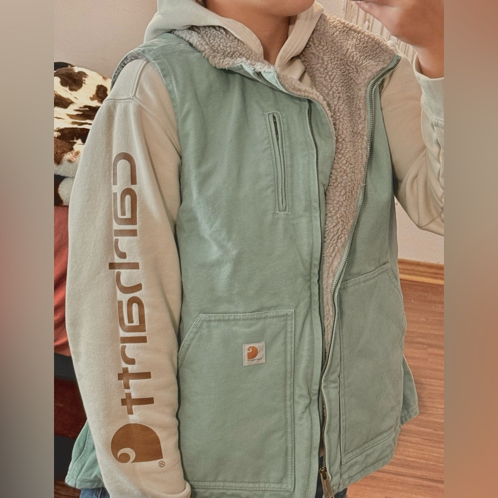 Carhartt Turquoise/Sage Sherpa Lined Vest